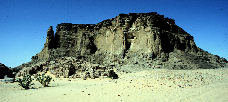 View west toward the jebel