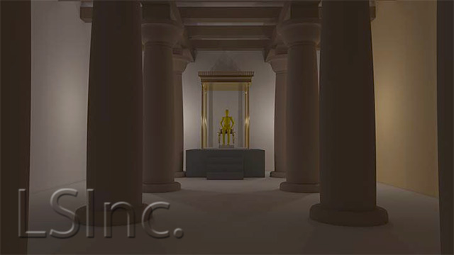 B 520, throne room, 3D reconstruction