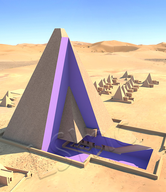 Nuri - Taharqa pyramid cutaway