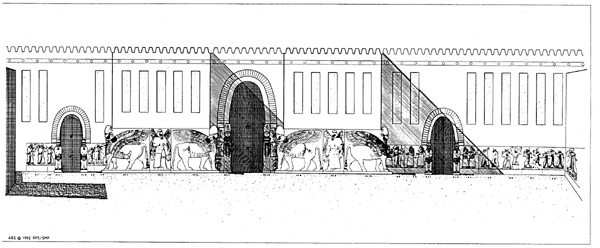 Great Northern Courtyard facade drawing
