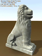 Nemrud Dagi, rendering of north colossal lion