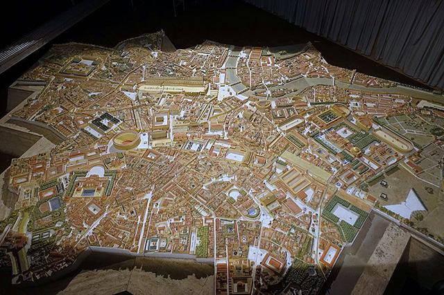 Wooden model of ancient Rome