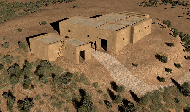 Tell Damiyah reconstruction aerial view